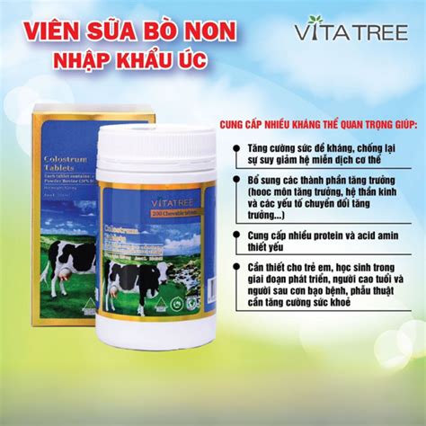 Vitatree Sữa Non Colostrum Tablets 200 Viên Greenoly