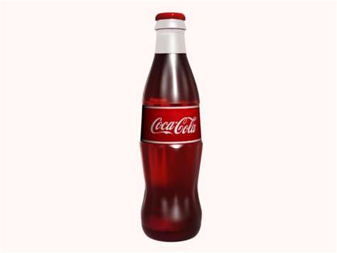 Realistic Bottle Of Coca Cola Free 3d Model 3ds Obj Dae Blend