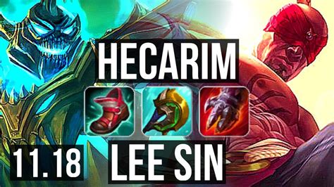 HECARIM Vs LEE SIN JUNGLE 6 Solo Kills 1 6M Mastery 700 Games