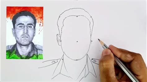 How To Draw Vikram Batra Drawing Kargil Vijay Diwas Drawing Youtube