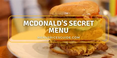 Mcdonalds Secret Menu Items 2024