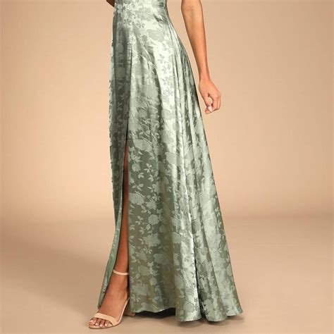 Lulus Forever Exquisite Sage Green Satin Surplice Depop