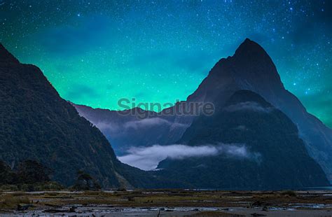 The Milford Sound Fiord Fiordland National Park New Zealand With