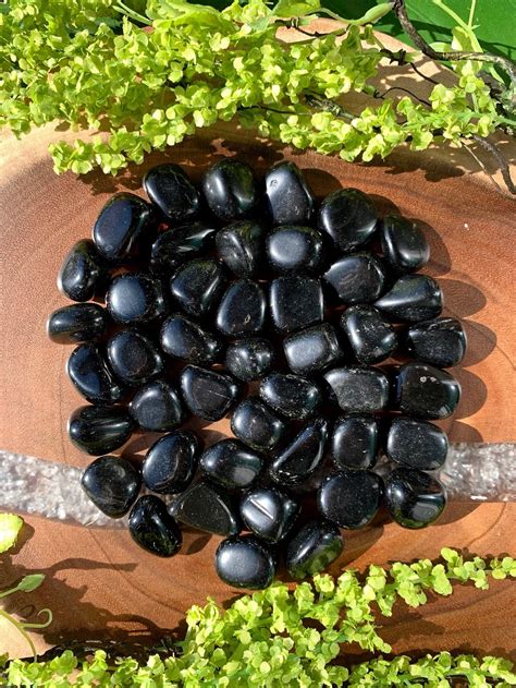 Black Obsidian Polished Tumble Stone Etsy