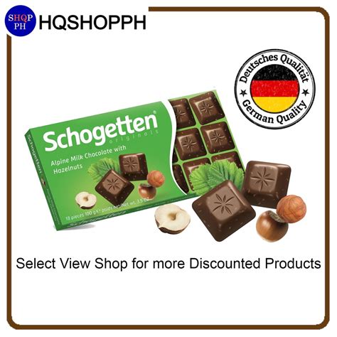 Schogetten Alpine Milk Chocolate With Hazelnuts G Shopee Philippines