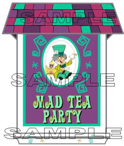 Disney Magic Kingdom Mad Tea Party Tea Cups Sign Scrapbook