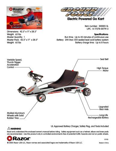 Razor Ground Force Electric Go Kart Buy Online In Uae Sports