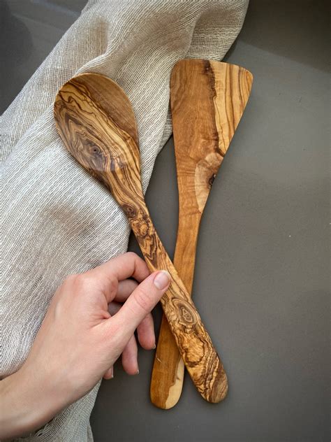 Olive Wood Utensil Set Etsy