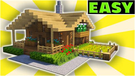 Minecraft Starter House Tutorial Easy How To Build A House In Minecraft Minecraft Map