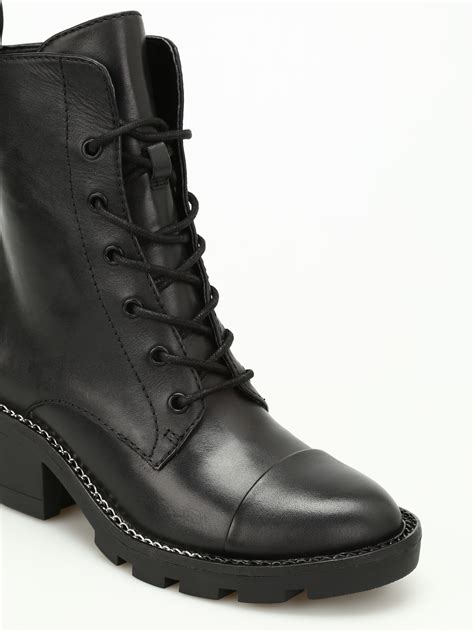 Ankle Boots Kendall Kylie Park Leather Combat Boots KKPARKB