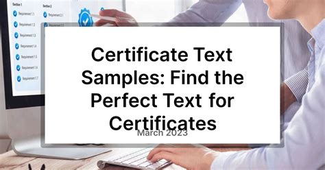 certificate text samples find  perfect text  certificates
