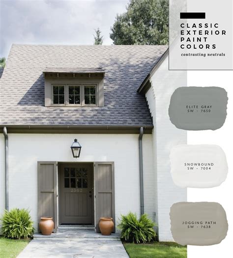 Classic Exterior Paint Colors - Contrasting Neutrals - Room For Tuesday