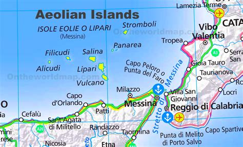 Aeolian Islands tourist map - Ontheworldmap.com