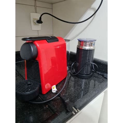 Aeroccino3 E Cafeteira Essenza Mini Vermelha Nespresso Shopee Brasil