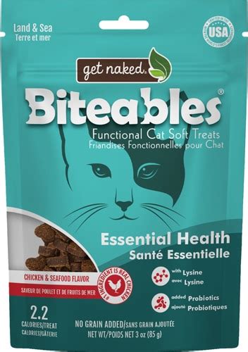 Get Naked Biteables Functional Cat Soft Treats Essential Health Chicken Tuna Recipe Oz