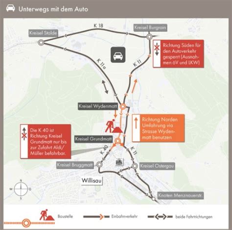 Angepasste Verkehrsführung in Willisau LU