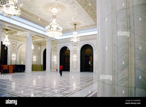 Palace of Parliament interior Bucharest Romania Stock Photo - Alamy