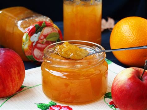 Aromatische Apfelmarmelade Mit Orangen Zucker Und Zimt