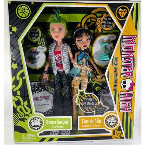 Monster High Doll Cleo De Nile And Deuce Gorgon Dolls RARE 2009 First