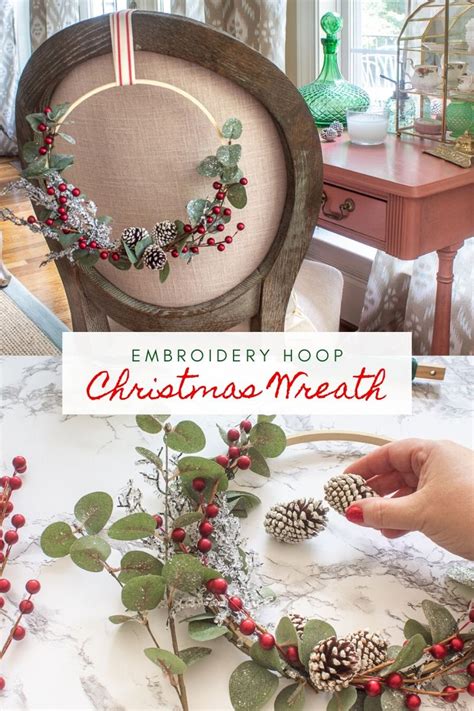 Embroidery Hoop Wreath For Christmas All Winter Long