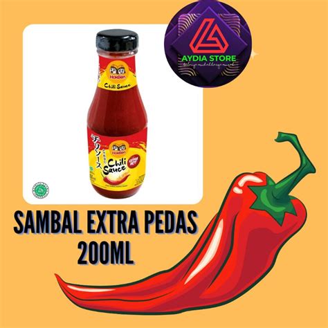 Jual SAUS SAMBAL HOKBEN EXTRA PEDAS CHILI SAUCE ASLI HOKBEN 200ML