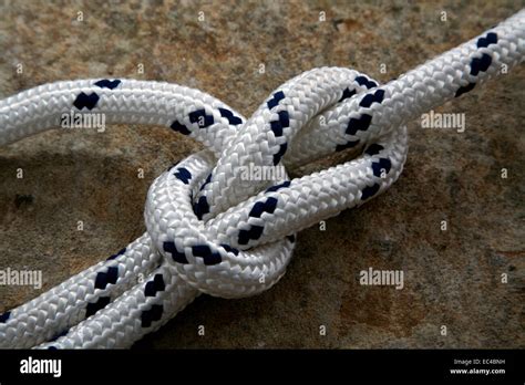 bowline, special knot for sailing and chlimbing Stock Photo - Alamy