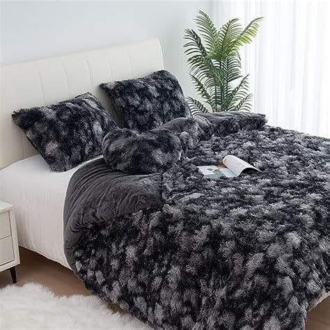 Vamcheer Plush Duvet Cover Set Twin Size Ultra Soft Shaggy Comforter Cover 2