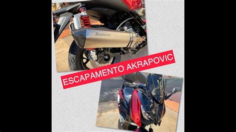 YAMAHA XMAX 250 ESCAPAMENTO AKRAPOVIC YouTube