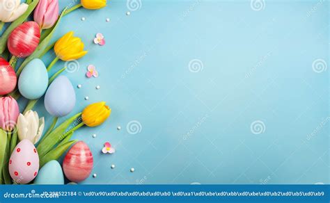 A Bouquet Of Delicate Tulips On A Light Blue Background Holiday Card