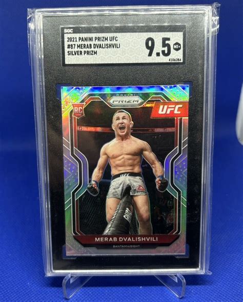 Merab Dvalishvili RC 2021 Panini Silver Prizm UFC Rookie SGC 9 5 MINT