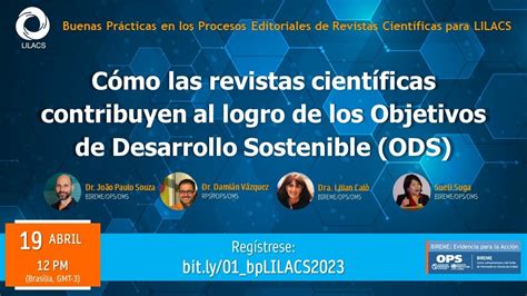 Cómo las revistas científicas contribuyen al logro de los Objetivos de