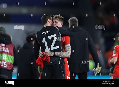 Cardiff Uk St Nov Joe Rodon Of Wales Is Consoled By Danny