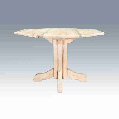 Amish Homestead Collection Pine Dining Table Pedestal Style By