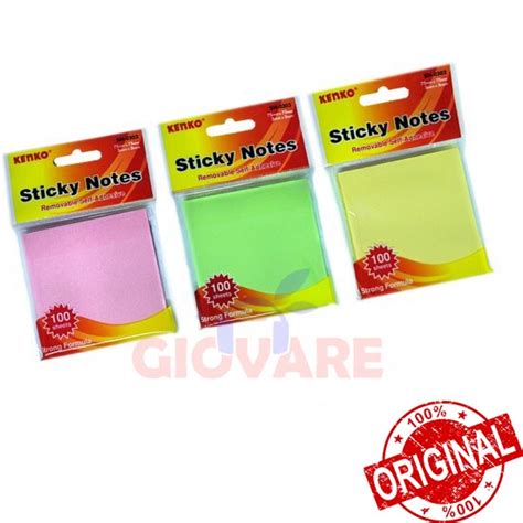 Jual Sticky Note KENKO SN 0303 MEMO STICK NOTES ORIGINAL GIOVARE