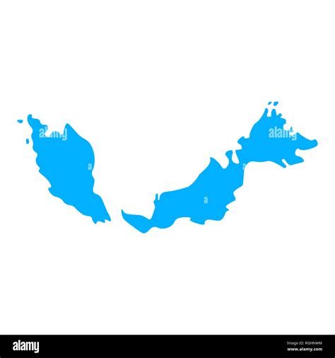 Map of Malaysia - outline. Silhouette of Malaysia map illustration ...