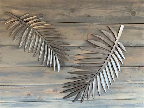 Palm Leaf Metal Plam Metal Art Home Decor Etsy