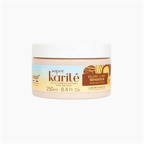 Super karité BEURRE CORPS RÉPARATEUR 250ML Adopt parfums soin