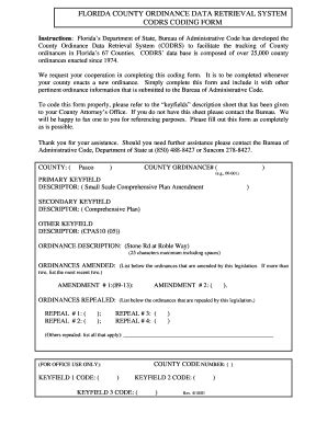 Fillable Online Egov Pascocountyfl Florida County Ordinance Data