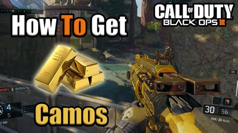 Black Ops 3 Gold Camo HVK Assault Rifle How To Get Gold Camos In BO3