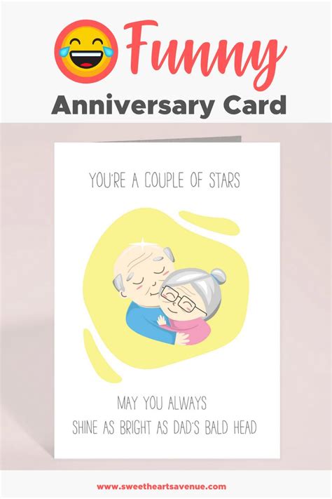 You Re A Couple Of Stars A Cute And Funny Anniversary Card For