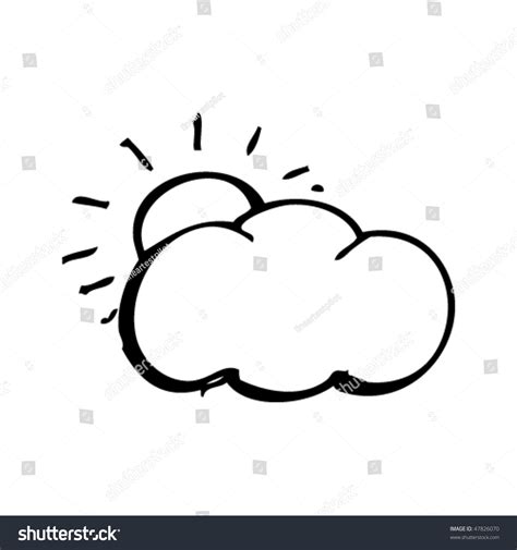 Drawing Of A Sun And Cloud Stock Vector Illustration 47826070 ...