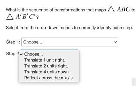 Solved What Is The Sequence Of Transformations That Maps ABC