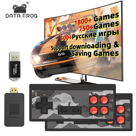 Data Frog Mini Console De Jeu Vid O R Tro Dendy Manette Sans Fil Sortie