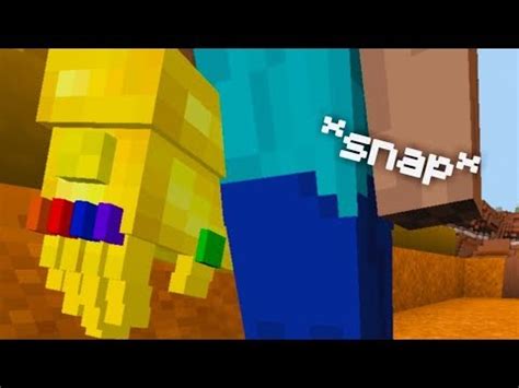 How To Be Thanos In Minecraft Pe Thanos Gauntlet Addon Youtube