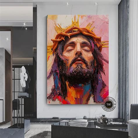 Jesus Canvas Art Print Religous T Christian Wall Decor Bible Art Contemporary Christian