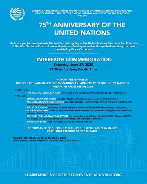 75th Anniversary of the United Nations | San Francisco Interfaith Council