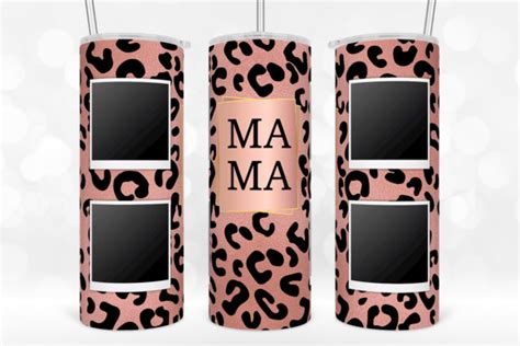 Rose Gold Mama Photo Frame Tumbler Wrap Graphic By Tintin Design