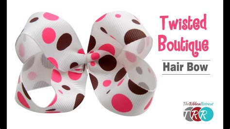 How To Make A Twisted Boutique Hair Bow Youtube