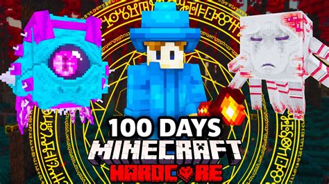 I Survived Days As A Wizard In Minecraft Hardcore Youtube