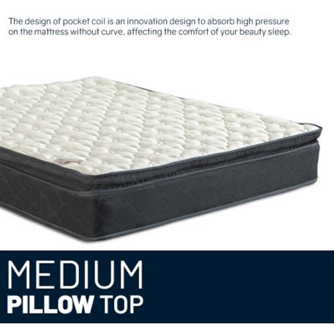 Continental Sleep, 9 Medium Firm Pillow Top Memory Foam Hybrid Mattress ...